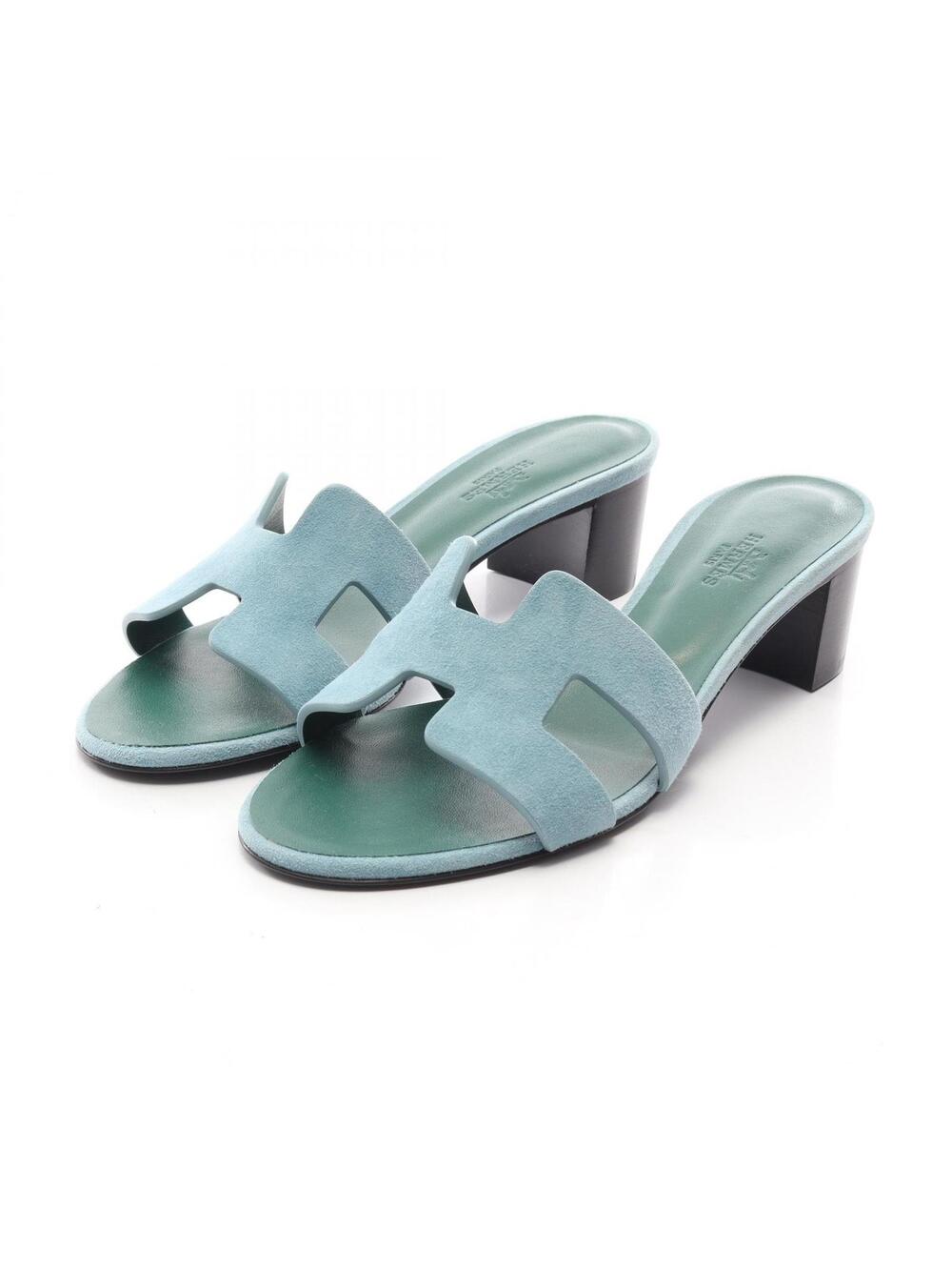 Hermes Oasis Sandals Heels Shoes #38 #374235H10B